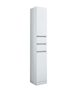 COLONNA CON 2 ANTE E 2 CASSETTI COLORE BIANCO LUCIDO - 190 x 30 CM